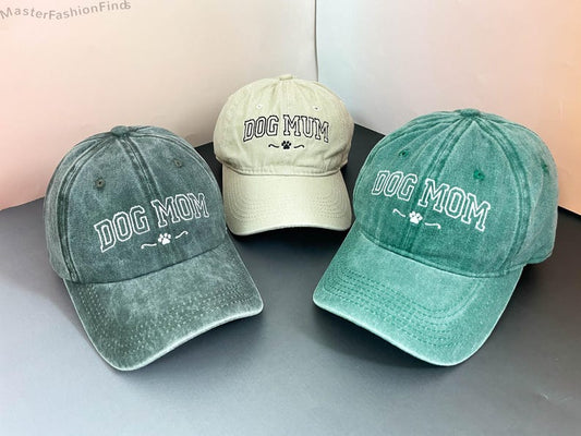 Personalized Dog Mom Hat | Embroidered Baseball Cap | Custom Pet Lover Gift | Mother s Day, Father's Day Gift