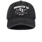 Promoted To Grandma Grandpa, Embroidered hat, Pregnancy Announcement For Grandparents, New Grandparents Hat, Grandparents Pregnancy Surprise il_794xN.6734442465_4hk9.jpg