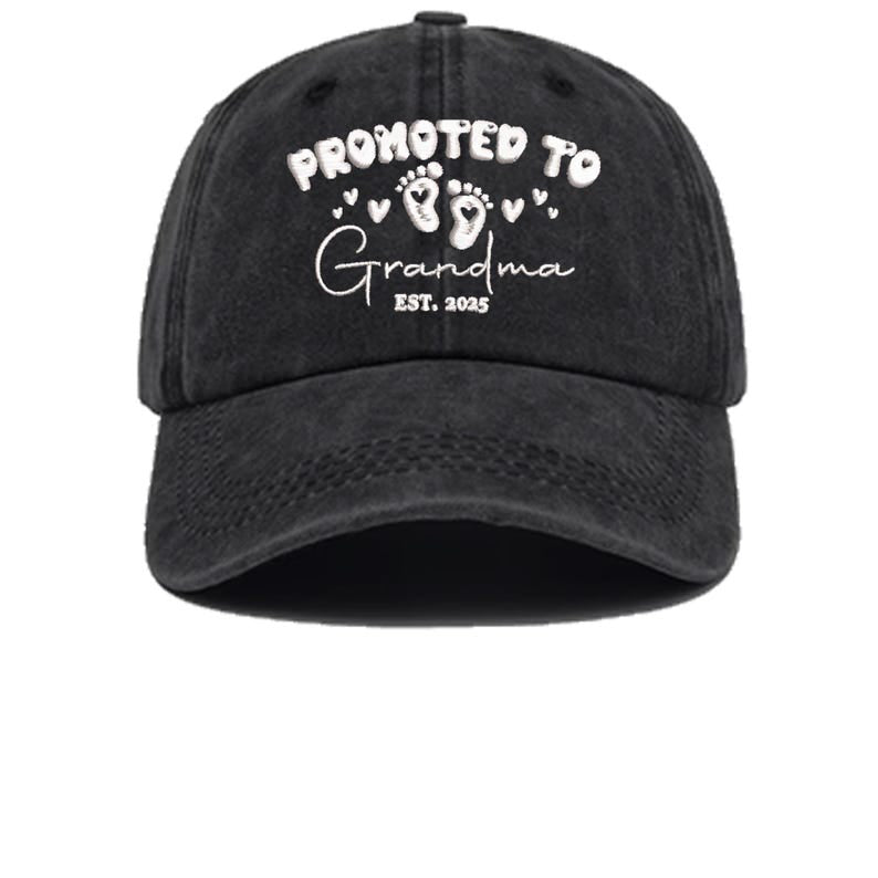 Promoted To Grandma Grandpa, Embroidered hat, Pregnancy Announcement For Grandparents, New Grandparents Hat, Grandparents Pregnancy Surprise il_794xN.6734442465_4hk9.jpg
