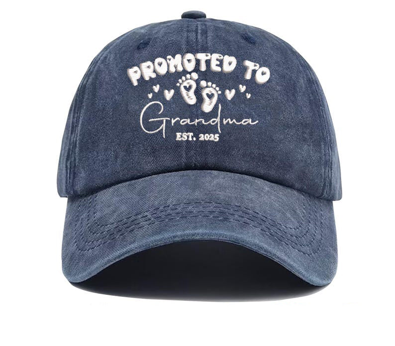 Promoted To Grandma Grandpa, Embroidered hat, Pregnancy Announcement For Grandparents, New Grandparents Hat, Grandparents Pregnancy Surprise il_794xN.6734442489_jrtx.jpg