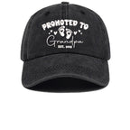 Promoted To Grandma Grandpa, Embroidered hat, Pregnancy Announcement For Grandparents, New Grandparents Hat, Grandparents Pregnancy Surprise il_794xN.6734458657_iiw7.jpg