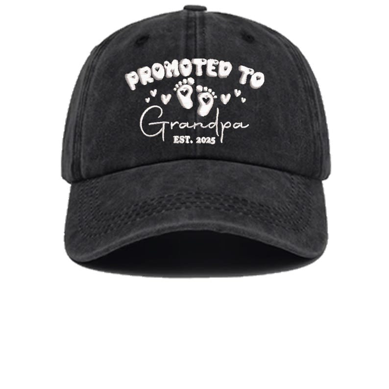 Promoted To Grandma Grandpa, Embroidered hat, Pregnancy Announcement For Grandparents, New Grandparents Hat, Grandparents Pregnancy Surprise il_794xN.6734458657_iiw7.jpg