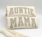 Custom Glitter Embroidered Mama Sweatshirt/Hoodies | Personalized Gift with Kids' Names | Pregnancy Announcement | Mother's Day Crewneck