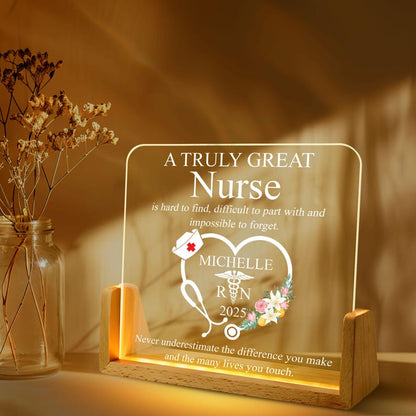 Registered Nurse Gift, Custom RN LED Night Light Plaque, Nurse Graduation Gifts, New RN Gifts, Caduceus Doctor Gift, Stethoscope Night Lamp il_794xN.6750371514_ilf2.jpg