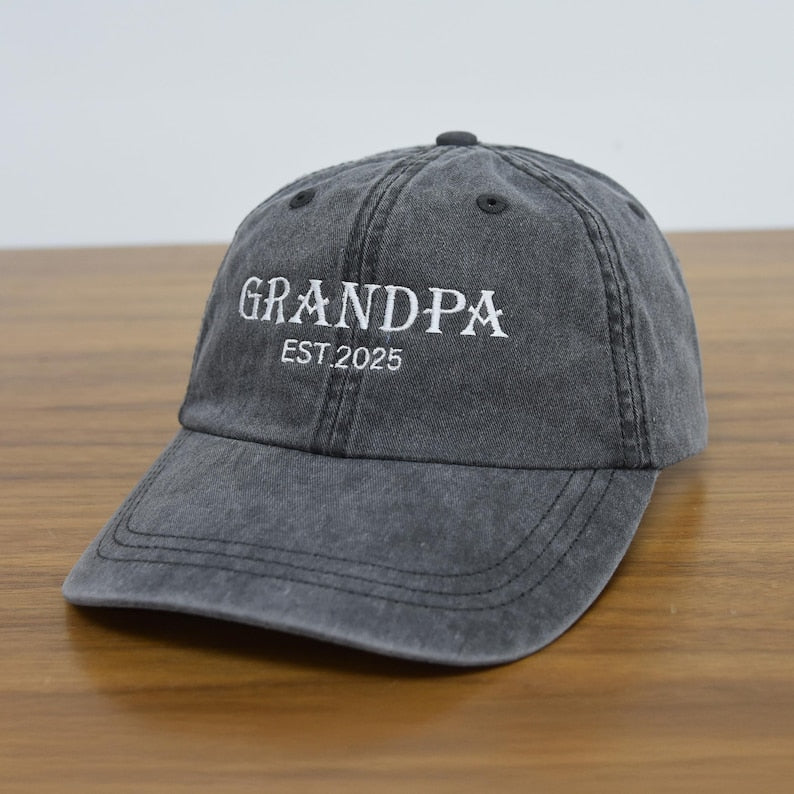 Personalized Granpa Hat, Custom Embroidered Established Grandpa Hat, Est Dad Baseball Hat, Unstructured Grandpa Hat, Father's Day Gift il_794xN.6751079426_92av.jpg