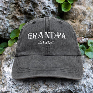 Personalized Granpa Hat, Custom Embroidered Established Grandpa Hat, Est Dad Baseball Hat, Unstructured Grandpa Hat, Father's Day Gift il_794xN.6751079482_fn3f.jpg