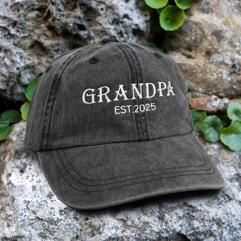 Personalized Granpa Hat, Custom Embroidered Established Grandpa Hat, Est Dad Baseball Hat, Unstructured Grandpa Hat, Father's Day Gift il_794xN.6751079530_n5xz.jpg