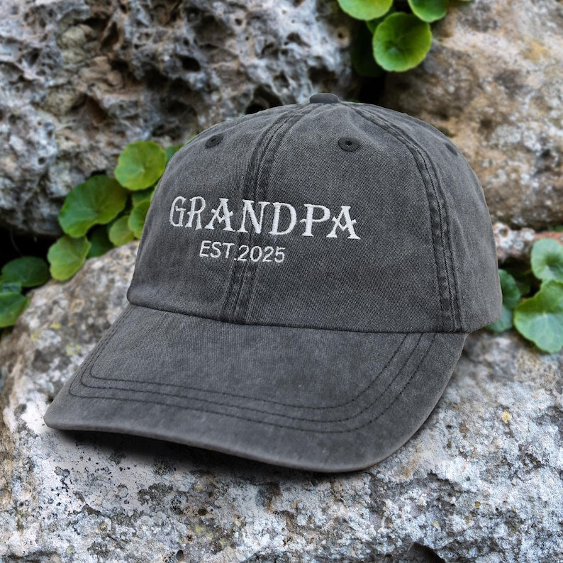 Personalized Granpa Hat, Custom Embroidered Established Grandpa Hat, Est Dad Baseball Hat, Unstructured Grandpa Hat, Father's Day Gift il_794xN.6751079568_pmyq.jpg