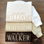 Custom Future Mrs. Embroidered Sweatshirt, Date On Sleeve, I Said Yes Sweater, Fiancee Hoodie, Gift For Bride, Personalized Engagement Gift