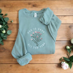 God Is Good Floral Embroidered Sweatshirt / Faith Sweatshirt / Christian Clothes