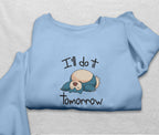 Snorlax Sleeping Sweatshirt Funny I ll Do It Tomorrow Crewneck, Cozy Pullover for Gamers and Anime Fans, Cute Sleepy Cartoon Sweater, Perfect Gift for Procrastinators