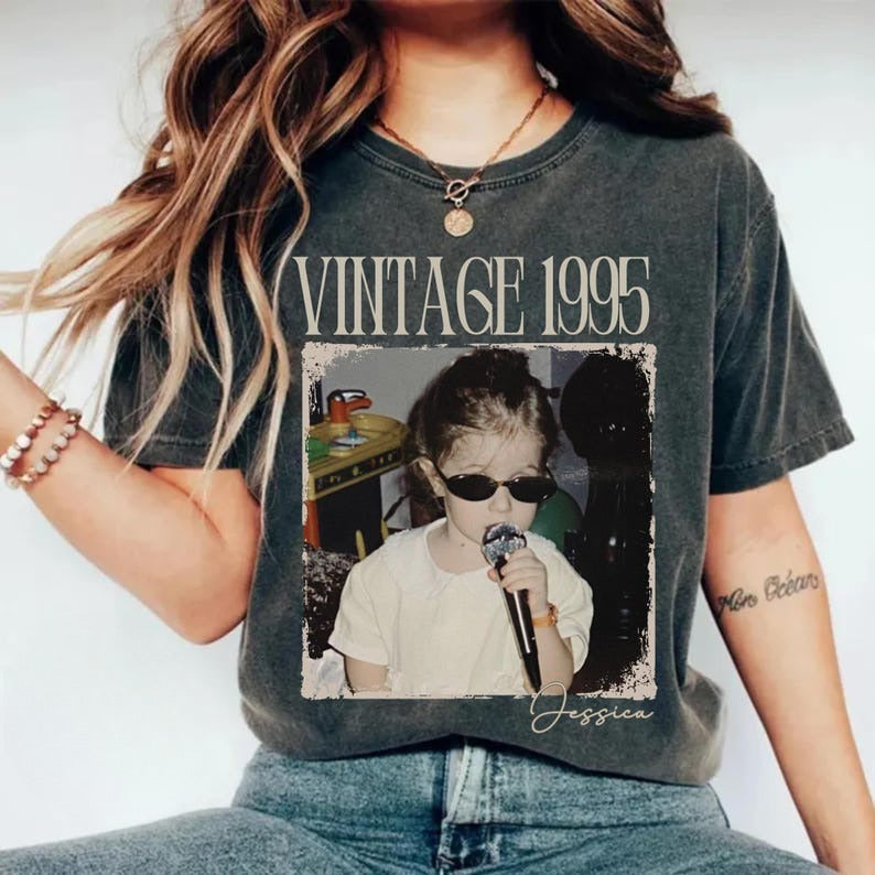 Personalized 30th Birthday Shirt, Custom Photo Year Vintage 1995 Shirt, Custom Year Birthday Shirt, 30th 40th Birthday Gift il_794xN.6757176462_je3o_1.jpg