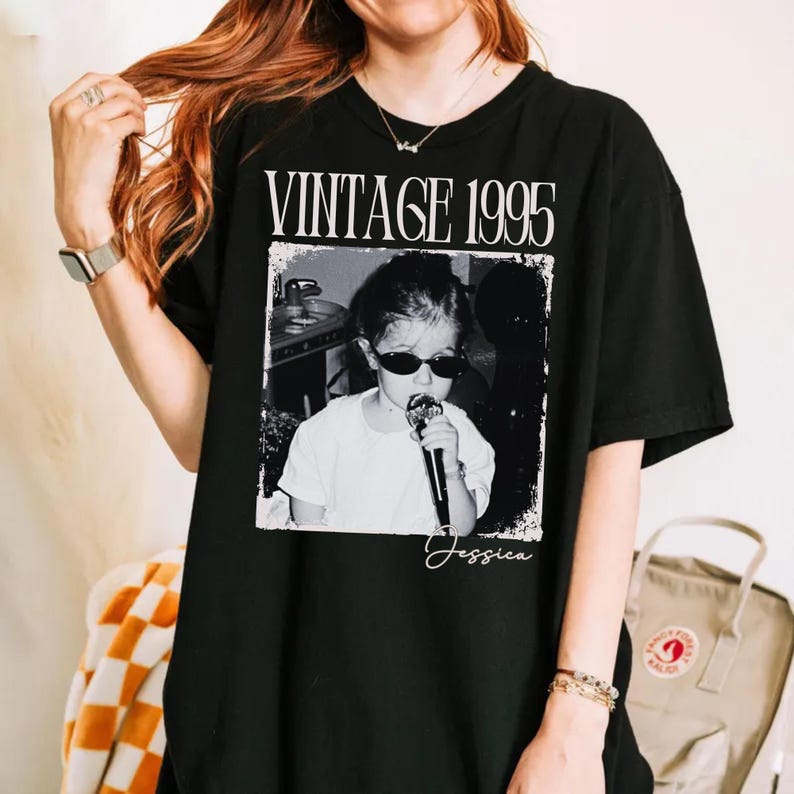 Personalized 30th Birthday Shirt, Custom Photo Year Vintage 1995 Shirt, Custom Year Birthday Shirt, 30th 40th Birthday Gift il_794xN.6757180338_q9lp.jpg