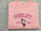 Embroidered Custom Sweatshirt, Anniversary Embroidered Sweatshirt Hoodie, Valentine's Gift, Embroidered Pooh/Piglet/Tigger/Eeyore Tshirt