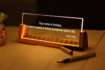 Custom Quote Print - Motivational Saying with LED Stand - Personalized Quote Sign - Motivational Quotes - Mindfulness Gift - Brainy Quote il_794xN.6772994699_rf1d.jpg