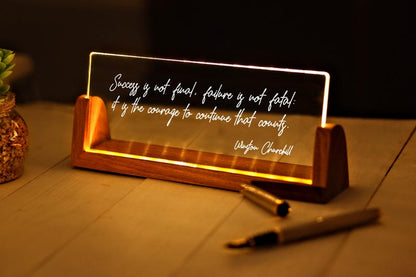 Custom Quote Print - Motivational Saying with LED Stand - Personalized Quote Sign - Motivational Quotes - Mindfulness Gift - Brainy Quote il_794xN.6772994713_c929.jpg