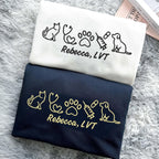 Custom Veterinary Technician Sweatshirt, Embroidered LVT Shirt, Graduation Registered Nurse Shirt, Future Veterinarian Gift
