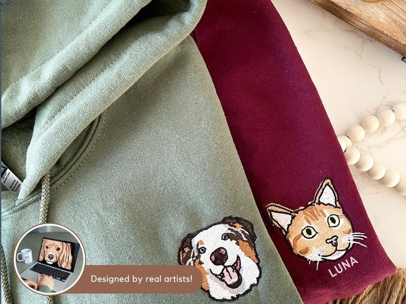 Custom EMBROIDERED Pet Hoodie Using Pet Photo + Name Custom Dog Hoodie Personalized Dog Hoody Custom Dog Custom Pet Hooded Sweatshirt il_794xN.6777589448_o2q6_1.jpg