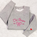 Embroidered Sorority Shirt, Custom Soroty Embroidered Sweatshirt, Retro Coquette Sorority Tee, Custom Sorority Gift, Girl Besties Shirt
