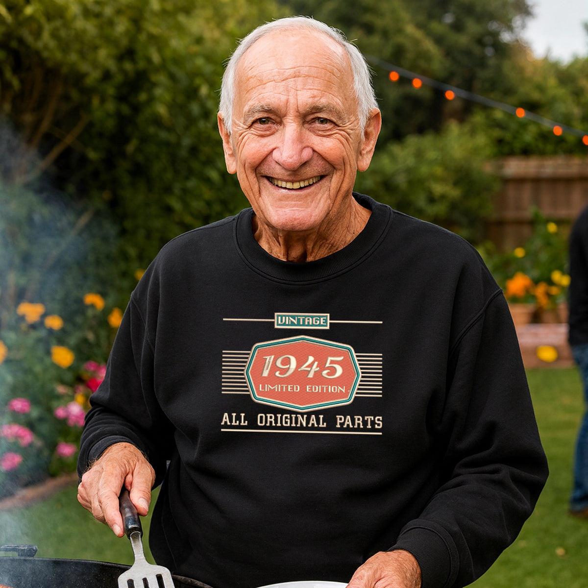 Embroidered Vintage 1945 Limited Edition Sweatshirt, 80th Birthday Embroidered Shirt, Born in 1945 Birthday Tee, Birthday Present for 80th, Dad Birthday, Grandpa Birthday Gift