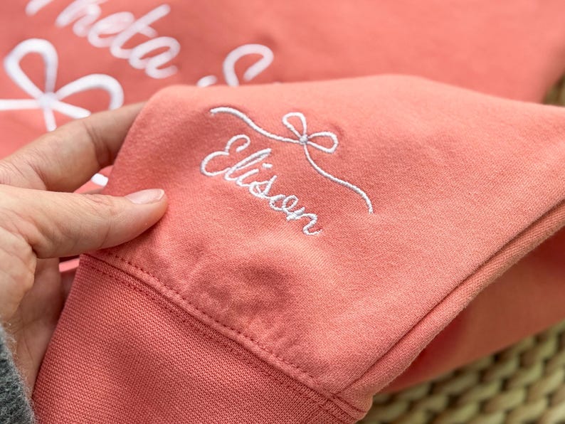 Custom Embroidered Girl's Trip 2025 Sweatshirt, Coquette Bow Shirt, Coquette Sorority Hoodie, Besties Gifts For Her, Gift For Girl