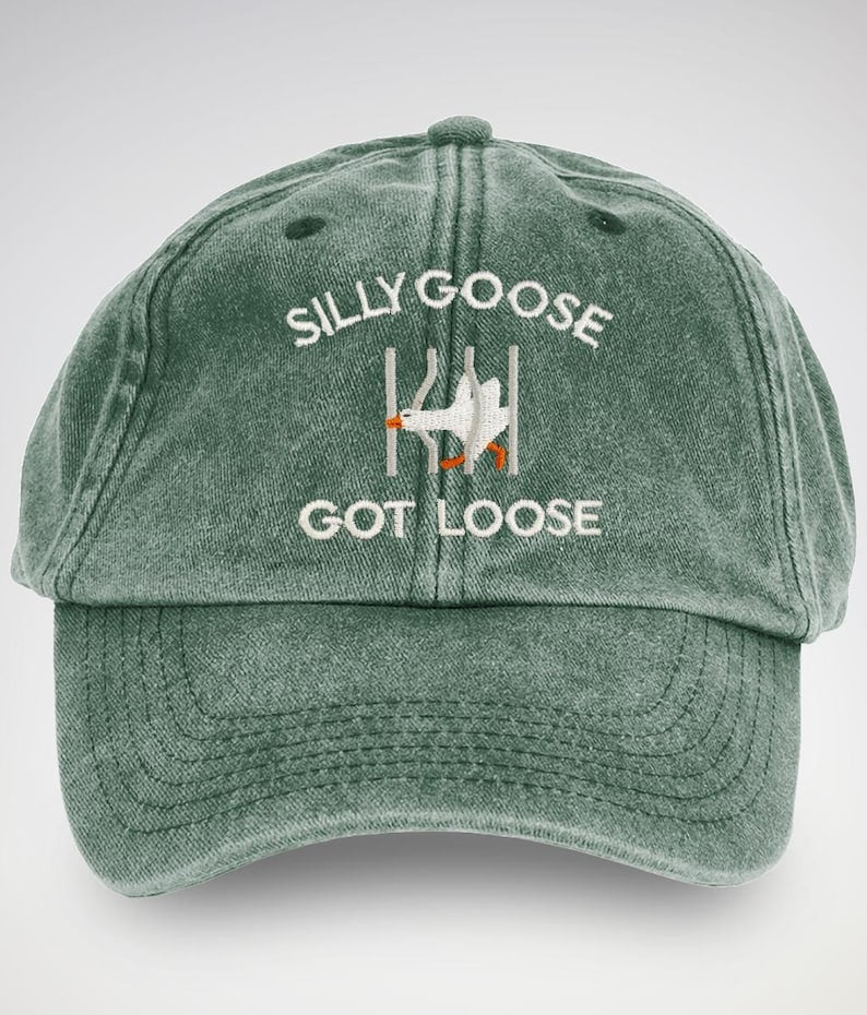 Silly Goose Hat | Funny Embroidered Cap | Quirky Animal Lover Gift | Unique Goose Hat | Fun Statement Cap