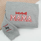 Custom Embroidered Baseball Mama Hoodie | Custom Embroidered Baseball Mama Sweatshirt | Sports Mom Hoodie with Kids Names | Trendy Mother Day Gift