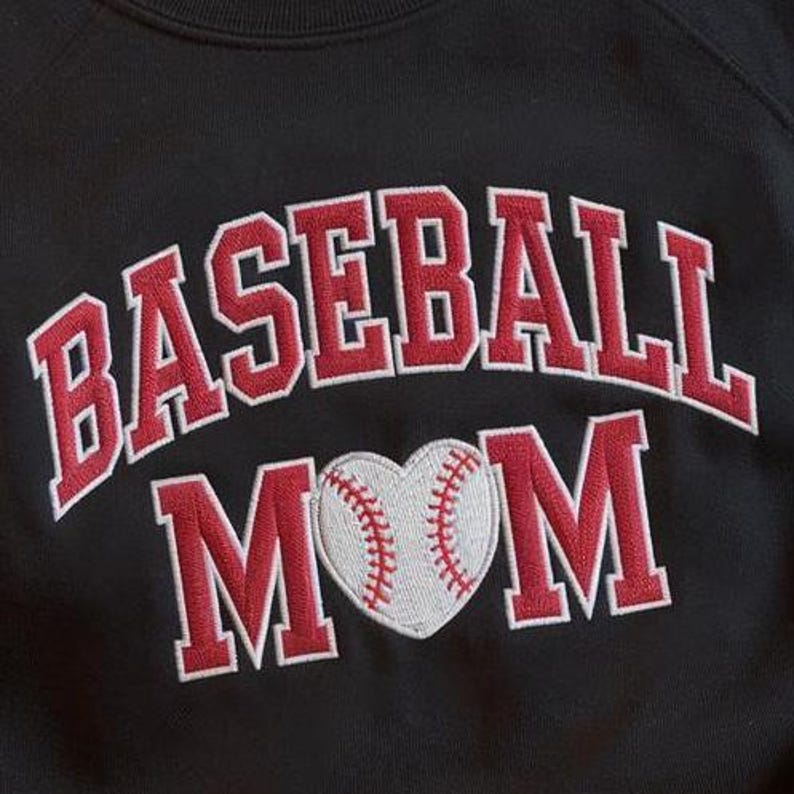 Personalized Baseball Mom Embroidered Sweatshirt, Baseball Name Hoodie, Baseball Mom Sweater, Gameday Cheer Mom Hoodie, Baseball Sweatshirt for Mom