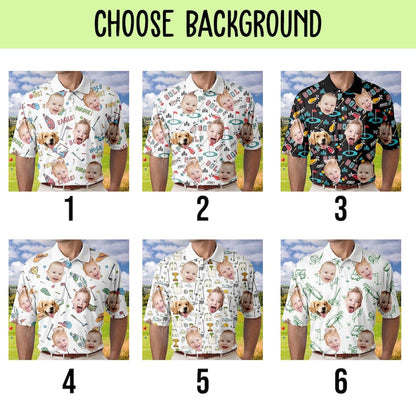 Best Dad By Par Shirt, Custom Faces Shirt for Golfer, Short Sleeve Golf Shirt Gift for Husband, Father, Personalized Shirt with Face for Men il_794xN.6798169314_f8jr.jpg