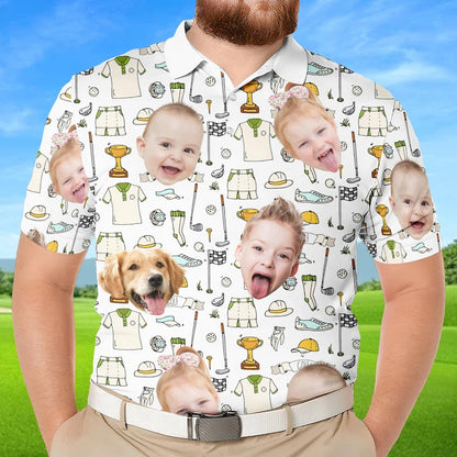 Best Dad By Par Shirt, Custom Faces Shirt for Golfer, Short Sleeve Golf Shirt Gift for Husband, Father, Personalized Shirt with Face for Men il_794xN.6798170592_bb09.jpg