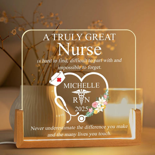 Registered Nurse Gift, Custom RN LED Night Light Plaque, Nurse Graduation Gifts, New RN Gifts, Caduceus Doctor Gift, Stethoscope Night Lamp il_794xN.6798389751_2kes.jpg