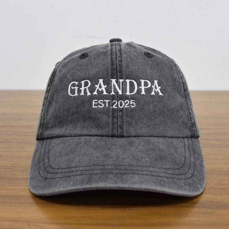 Personalized Granpa Hat, Custom Embroidered Established Grandpa Hat, Est Dad Baseball Hat, Unstructured Grandpa Hat, Father's Day Gift il_794xN.6799121447_6tel.jpg