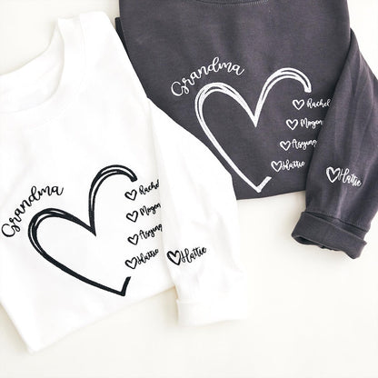 Personalized Grandma Sweatshirt, Custom Nana Crewneck with Grandkids Names, Gift for Mom and Grandma, Heart Embroidered Hoodie, Family Gift il_794xN.6800970273_4syl.jpg