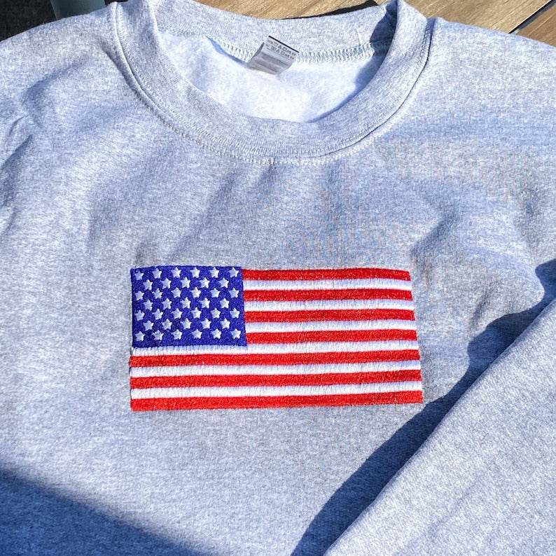 American Flag Embroidered Sweatshirt - USA Patriotic Crewneck - USA Shirt - America Sweatshirt - 4th of July Gift For Men and Women il_794xN.6811330042_khoy.jpg