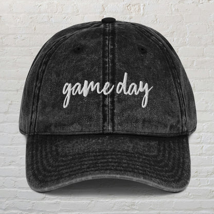Game Day Hat, Embroidered Vintage Cap, Sports Lover Hat, Sports Mom, Tailgate Hat, Football Season Hat, Baseball Season, Baseball Mom Hat