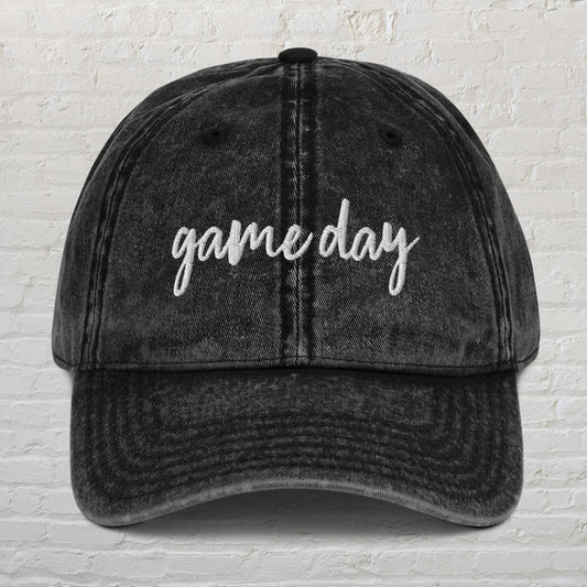 Game Day Hat, Embroidered Vintage Cap, Sports Lover Hat, Sports Mom, Tailgate Hat, Football Season Hat, Baseball Season, Baseball Mom Hat