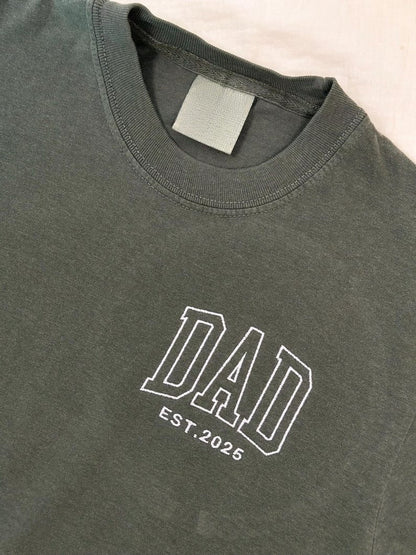 Custom Embroidered Father's Day T-shirt, Name On Sleeve With Icon, Daddy Est Year Shirt, Gift For New Dad, Father's Day Gift il_794xN.6817637898_inoi_1.jpg