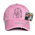 Custom Embroidered Portrait Dad Hat - Personalized Cotton Gift for Father s Day Birthday Christmas Men Women Handmade Unique Photo