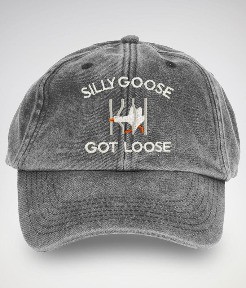 Silly Goose Hat | Funny Embroidered Cap | Quirky Animal Lover Gift | Unique Goose Hat | Fun Statement Cap