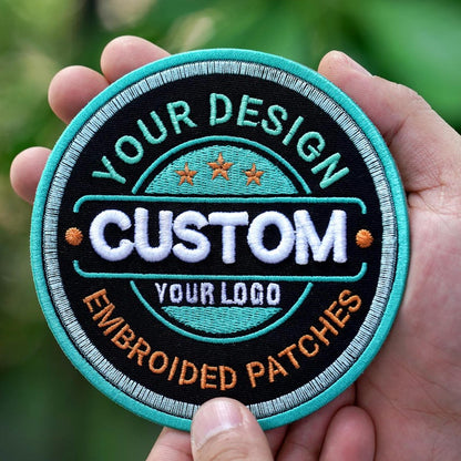 Custom Embroidered Logo Patch, Personalized Logo Patches, Sew On/Iron On Patch Applique for Clothes Backpacks, Custom Iron on Logo Patch