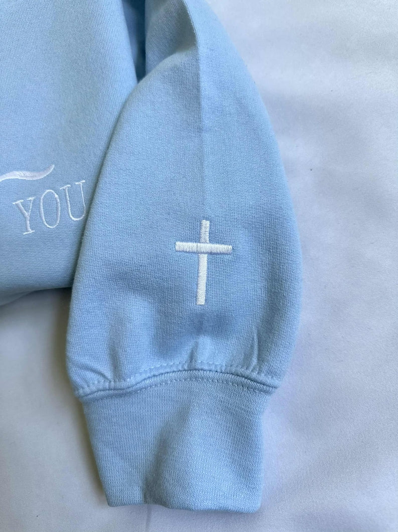 Jesus Loves You Embroidered Sweatshirt: Christian Apparel