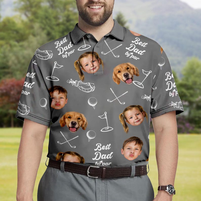 Best Dad By Par Shirt, Custom Face for Golfer, Short Sleeve Golf Shirt Gift for Husband, Father, Personalized Shirt with Face for Men il_794xN.6843372363_bx85.jpg