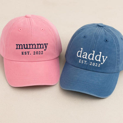Custom Embroidered Cap personalised, Grandpa Cap With Date, Dad Hat, Vintage Baseball, Daddy Est Year Shirt, Gift For New Dad, Fathers day