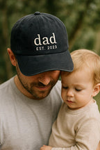 Custom Embroidered Dad Cap, Papa Daddy Father Grandad, Fathers Day Gift Idea Personalised, Dad Est, Son Daughter, Dad Hat
