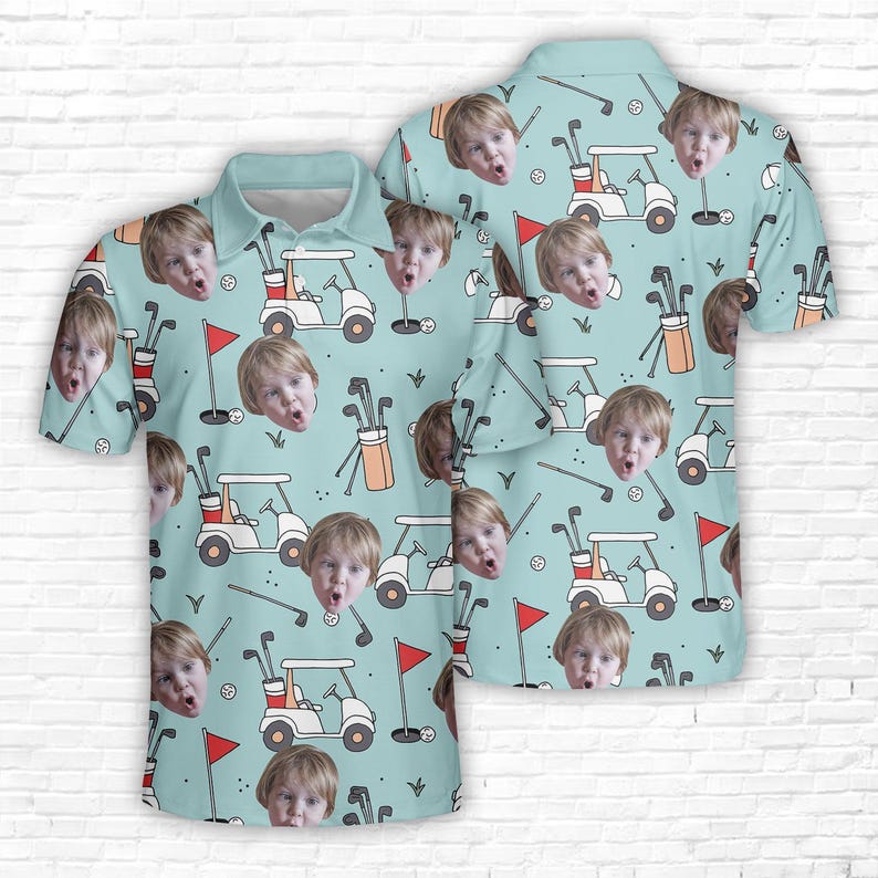 Custom Face Polo Shirt for Golfer Face on shirt gifts for husband Personalized Short Sleeve Golf Shirt Custom Polo for Golfer, Gifts for Mom il_794xN.6849395812_ngta.jpg