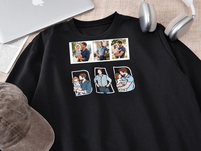 Custom Portrait Sweatshirt,Embroidered Dad Hoodie with Kid Portrait,Father Portrait Hoodie from Your Photo,Father's Day Gift,PAPA Hoodies il_794xN.6851782748_873z.jpg