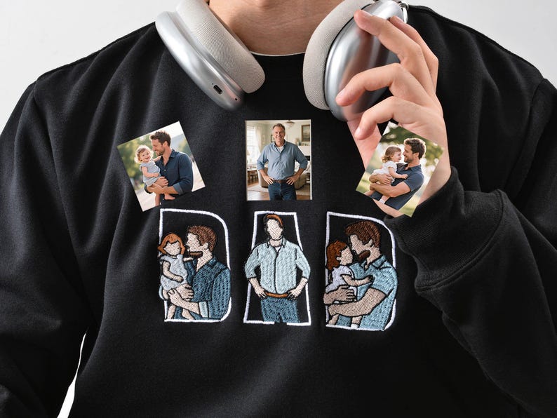 Custom Portrait Sweatshirt,Embroidered Dad Hoodie with Kid Portrait,Father Portrait Hoodie from Your Photo,Father's Day Gift,PAPA Hoodies il_794xN.6851782768_hze8.jpg