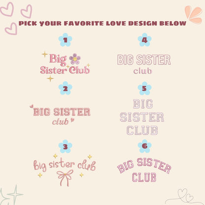 Big Sister Club Embroidery Sweatshirt , Sweatshirt for Sibling Announcement, New Baby Sibling Shirt for Big Sisters Mother's Day Gifts il_794xN.6856988429_g5h5.jpg