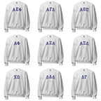 Polka Dot Embroidered Crewneck / Grey Sorority Crewneck / Grey Sorority Sweatshirt / Sorority Apparel / Greek Apparel