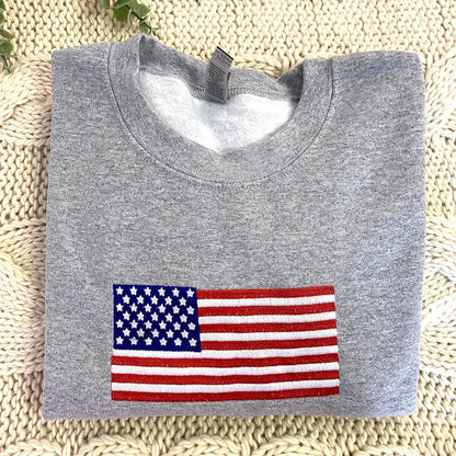 American Flag Embroidered Sweatshirt - USA Patriotic Crewneck - USA Shirt - America Sweatshirt - 4th of July Gift For Men and Women il_794xN.6859326861_js7b.jpg